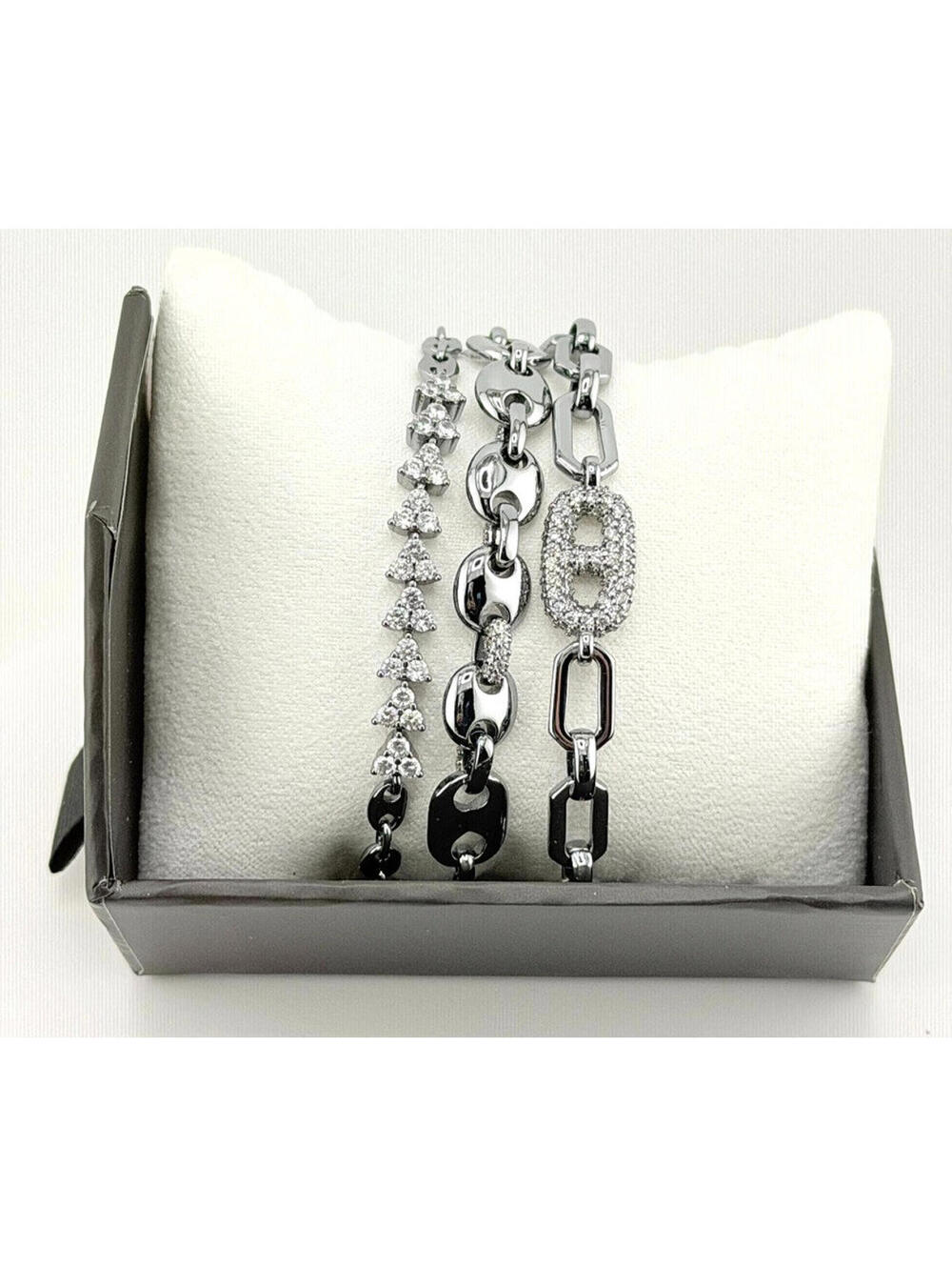 Bomb Party Luxe Layers Bracelet "She's A Clear Favorite" Clear on Hematite